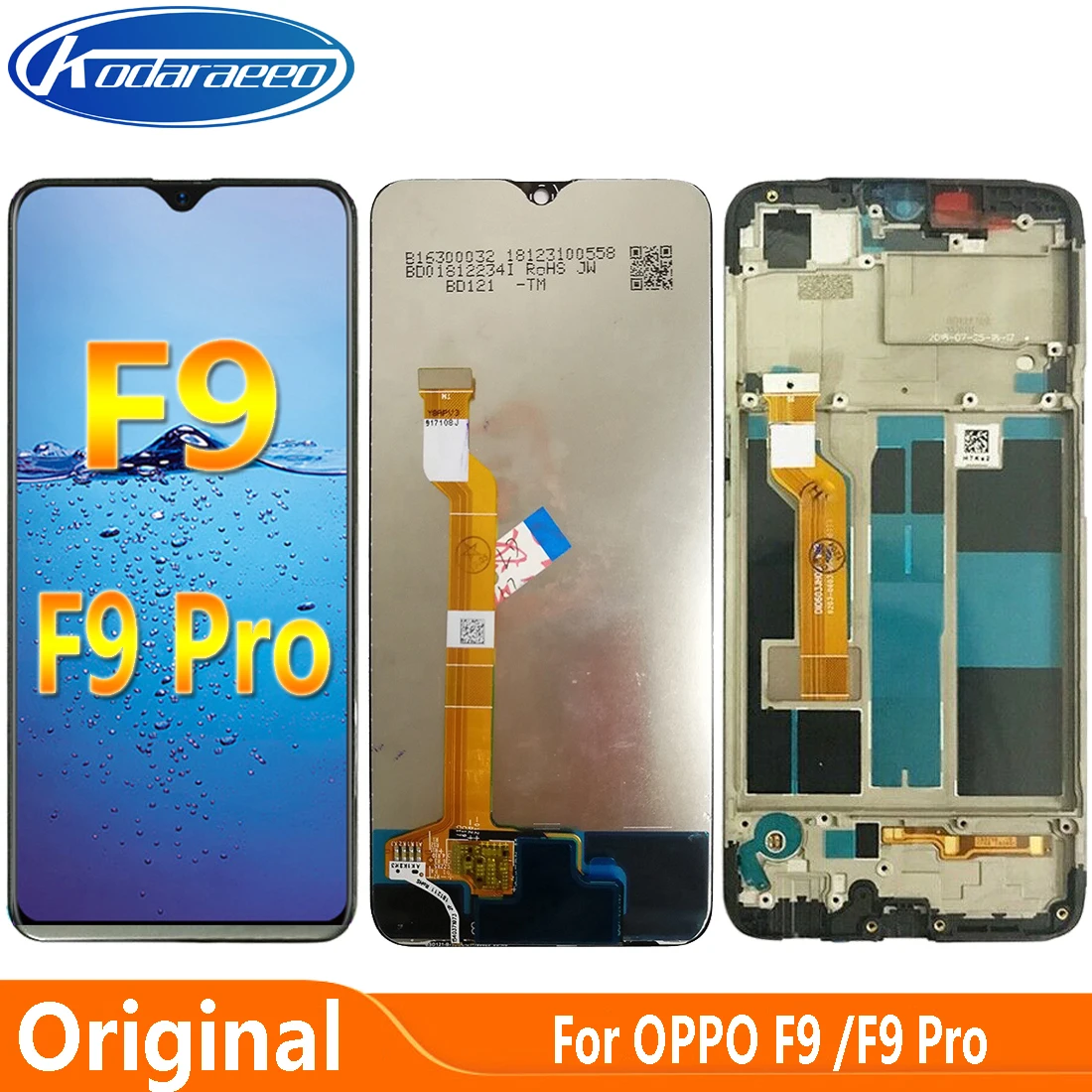 Оригинальный ЖК-экран для OPPO F9 сенсорный дигитайзер с рамкой Pro CPH1823 CPH1881 CPH1825