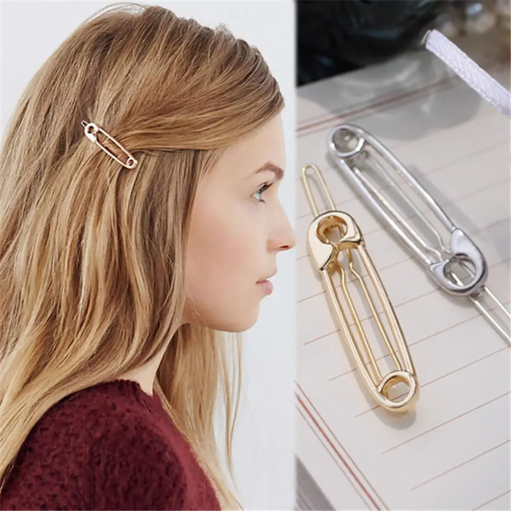 New Unique Girl Pin Shape Hair Clip Women Hair Style Pin Clip Charm Hair Ornament Beauty Accessories Styling Tools