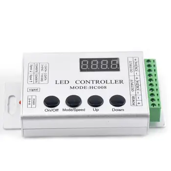 

20pcs HC008 programmable wireless RGB led pixel controller 2048 pixel 133 effect modes for WS2812B WS2811 led magic color strip