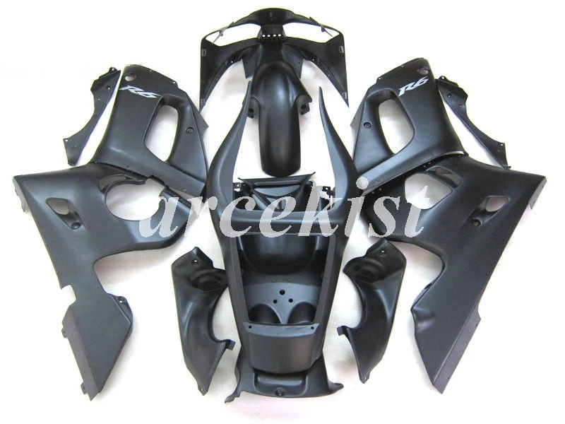 Новые ABS Обтекатели наборы подходят для Yamaha YZF R6 1998 1999 2000 2001 2002 Обтекатель Набор R6 98 99 00 01 02 Пользовательские черный матовый