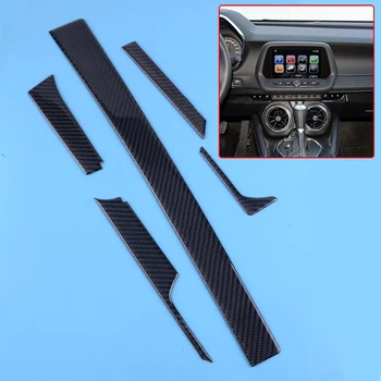 

DWCX 5Pcs/Set Carbon Fiber Texture Car Dashboard Center Console Strip Cover fit for Chevrolet Camaro 2017 2018 2019
