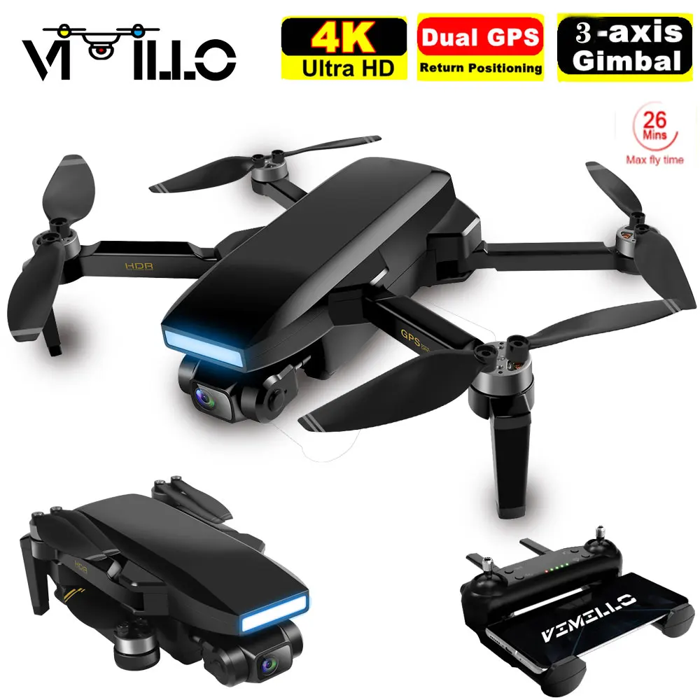 S3 Pro 2021 Новейшая 4K Drone 2 Ось Gimbal Профессиональный Камера 5G WI-FI FPV Дрон с бесщеточным