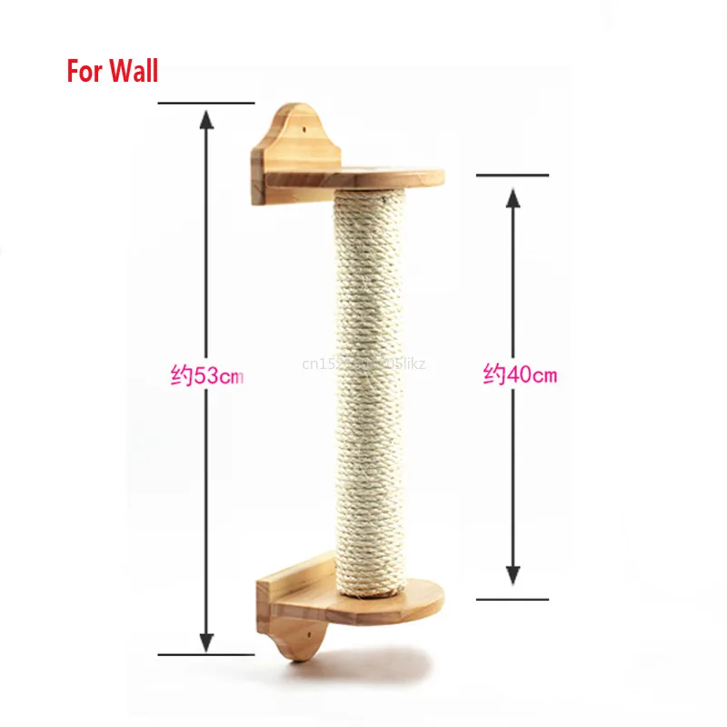 Настенная Когтеточка для кошек, дерево, настенная полка из сизаля для кошек, котенок, доска-скребок, игрушки для кошек, скалолазание, рамки HW025 - Цвет: for wall