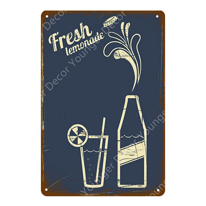 Металлический плакат с холодным пивом, декор для коктейля, вина, бара, винтажный металлический знак, для паба, клуба, отеля, художественный подарок для дома, настенная живопись, доска, YI-094 - Цвет: YD4165EI