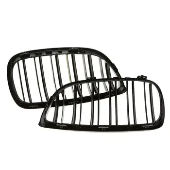 

2PCS Black Front Bumper Kidney Grille Twin Fins Sport Grill for BMW 3 Series E92 E93 316i 320d 320i 323i 325d 06-09