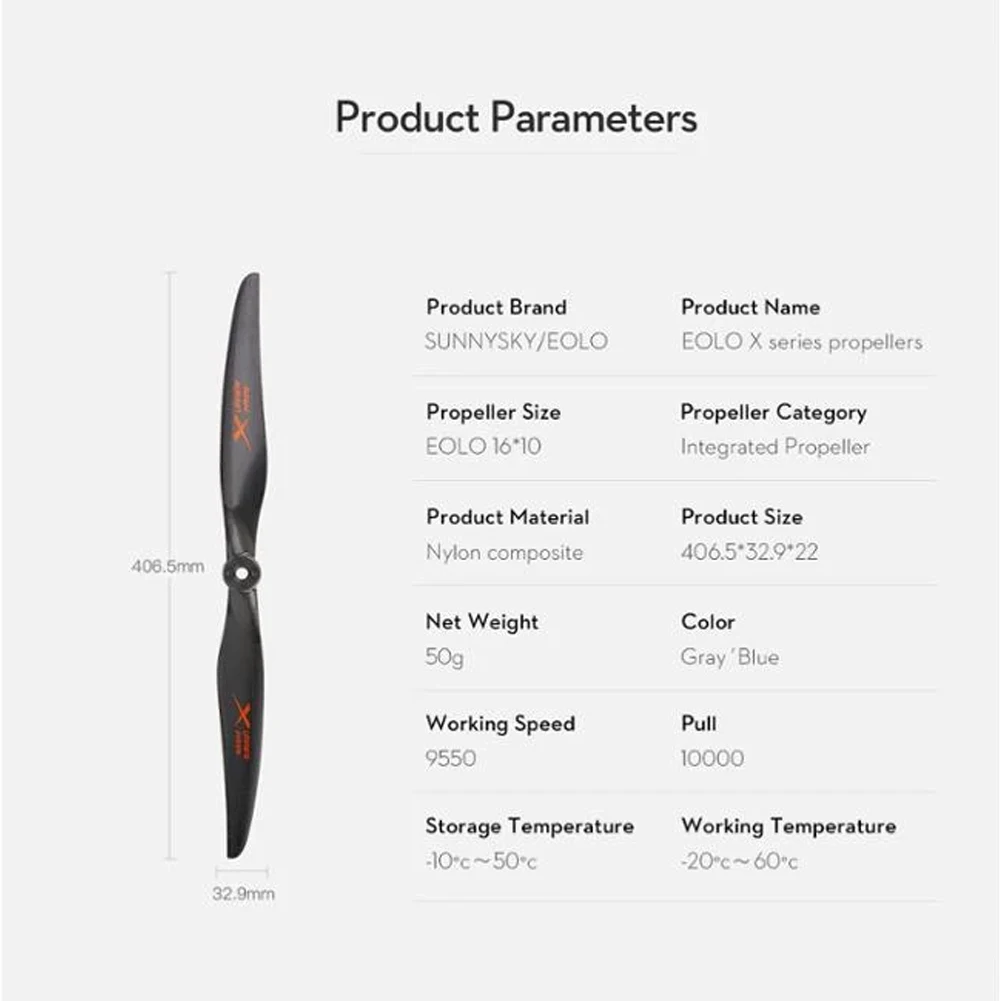 Sunnysky 30-70E Propeller EOLO 12/13/14/15/16Inch For RC Airplain Fiwing Wing Drone thumbnail 5