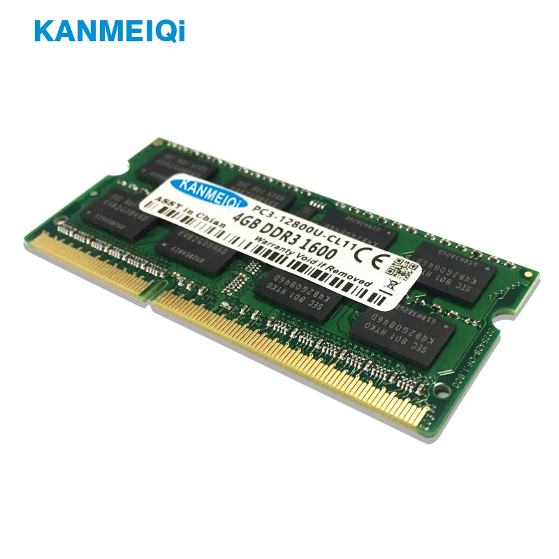KANMEIQi so-dimm ddr3l 4gb 1333 память для компьютера ноутбука 1600/1866MHz 1,35 V для памяти 204pin ноутбука