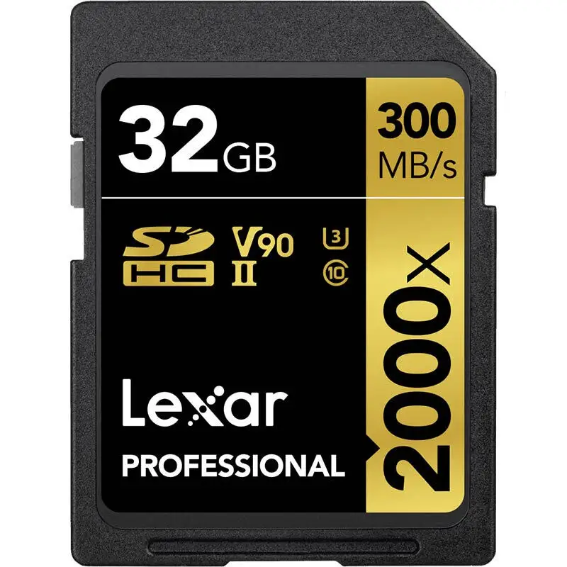 32 Гб Lexar профессиональная sd-карта 2000x300 МБ/с высокоскоростная SDHC SDXC 32 Гб 64 Гб 128 ГБ UHS-II U3 карта памяти для видео 4K Full HD - Емкость: 32 Гб
