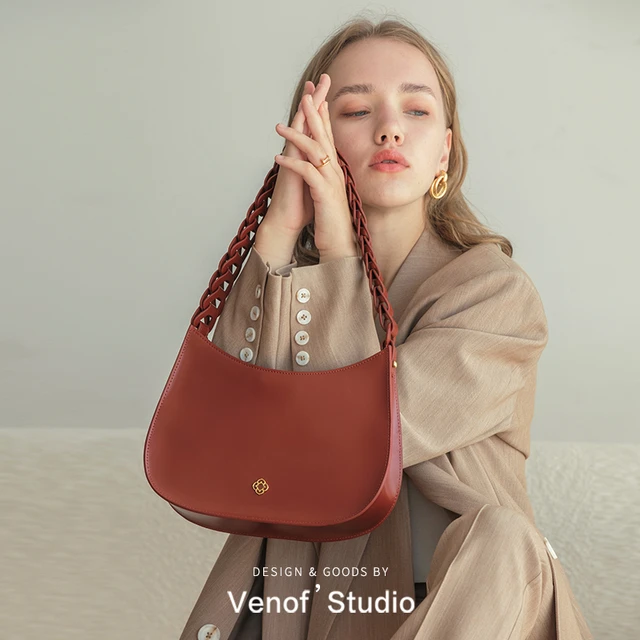 60% OFF ! Coral Red Designer Italian Leather 2 in 1 Handbag Purse Tote Bag  by NICOLI - VENICE BUYS