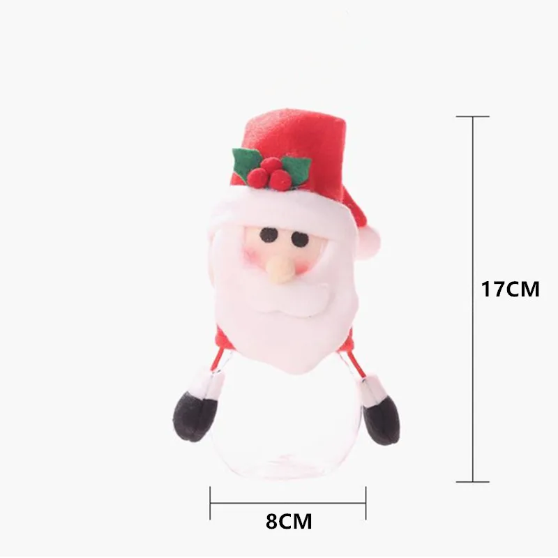 Санта мешки Navidad конфеты драги хранения может рождественские украшения для домашнего подарка банка для хранения еды Noel год
