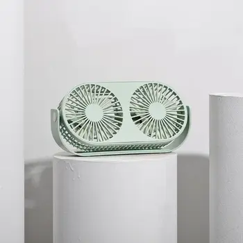 

Soya bean table fan Aromatherapy Mini Fan Desktop Double Head Low Noise USB Essential Oil Diffusing 3 Speed Adjustable Strong
