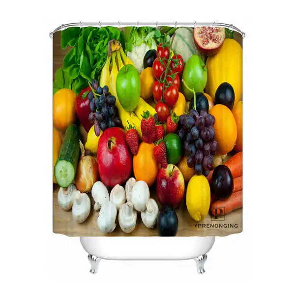 Shower Curtain Пользовательские соки цитрусовые апельсины водонепроницаемый Душ занавес для ванной комнаты s крючки полиэстер ткань мульти Sizes180509-26 - Цвет: Shower Curtain