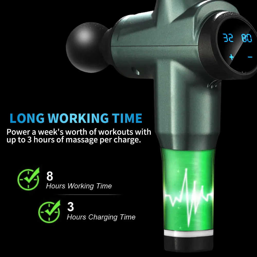 Массажный пистолет для глубоких тканей ударный Массажер мышц облегчения боли