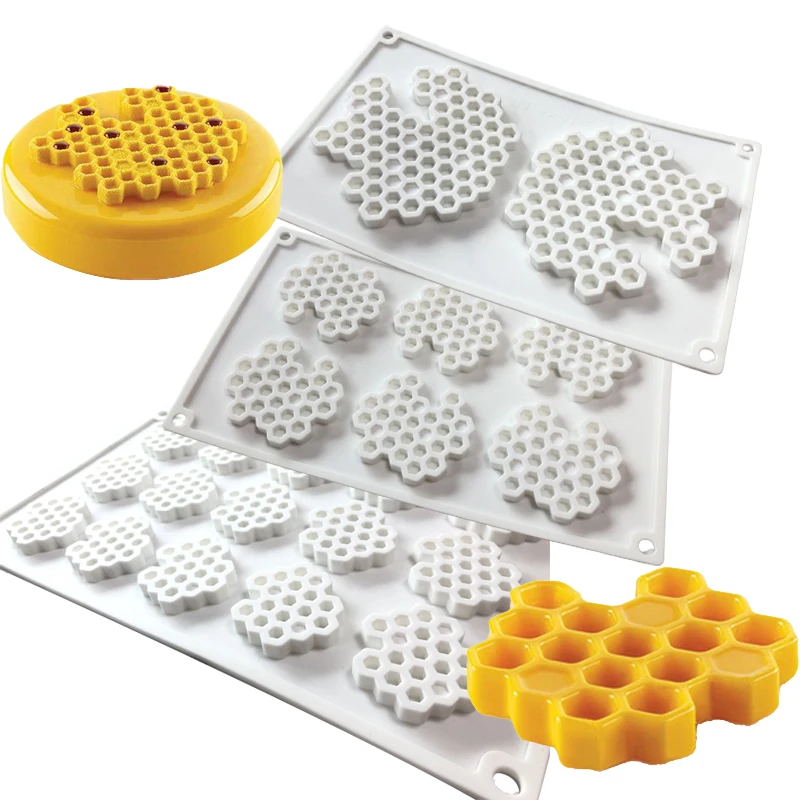 

Silicone Honeycomb Cake Molds Fondant Moulds Mousse Pastry Baking Tools Cupcake Dessert Decoration Kitchen Tool Bakeware