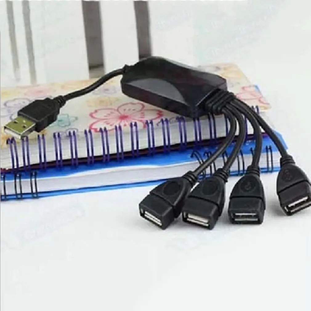 USB 2,0 4-Порты и разъёмы концентратор кабель сплитер разъем адаптера хаб расширения/сплиттер адаптер для портативных ПК компьютер