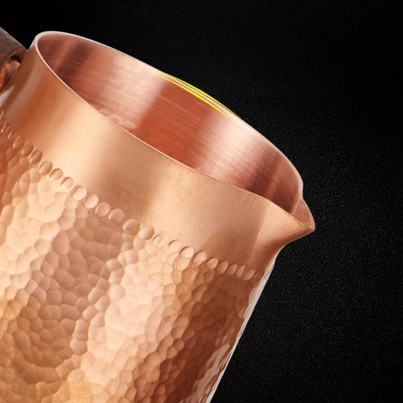 

Hot New 1Pc 400Ml Pure Copper Hand Made Embossing Milk Pitcher/Jug Latte Art Pitcher Tea Cup for Barista