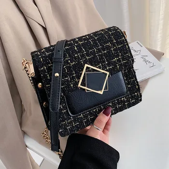 

Hairy Crossbody Bags For Women 2019 High Quality Winter Flap Small Women Shoulder Messenger Bag Lady Lock Chain Hand Bags New