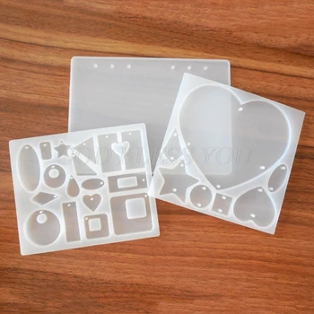 

3Pcs Heart Earrings Necklace Pendant Resin Molds Silicone Earring Molds Epoxy Resin Jewelry Molds Resin Casting Pendant Molds