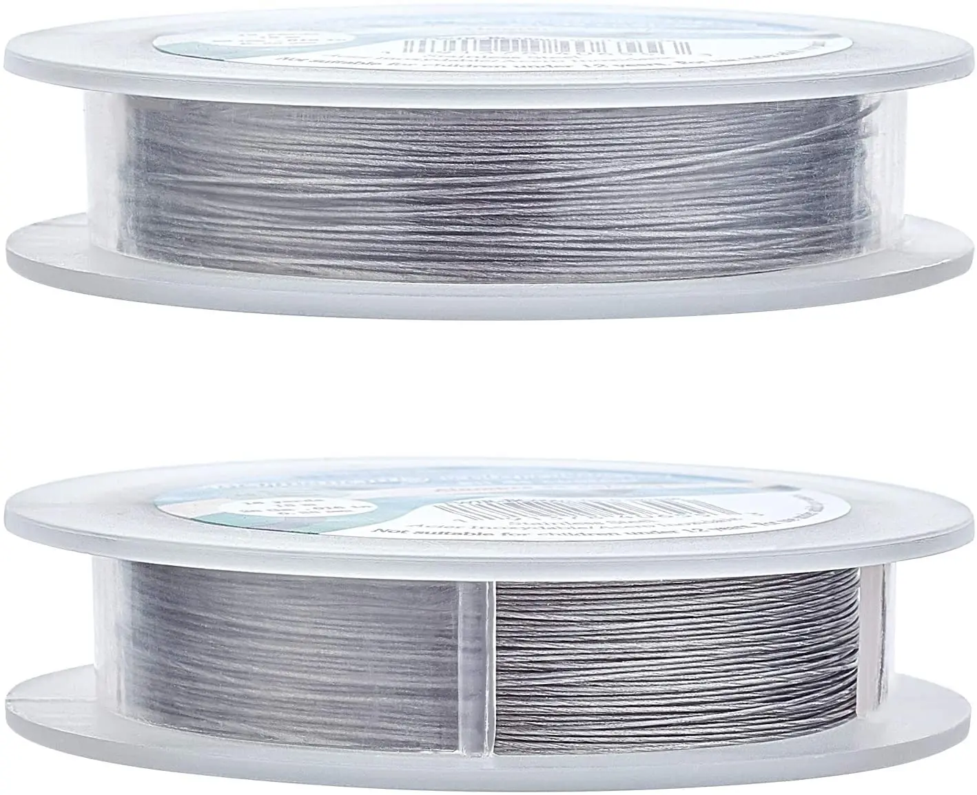 Beading wire, Tigertail™, nylon-coated stainless steel, clear, 7