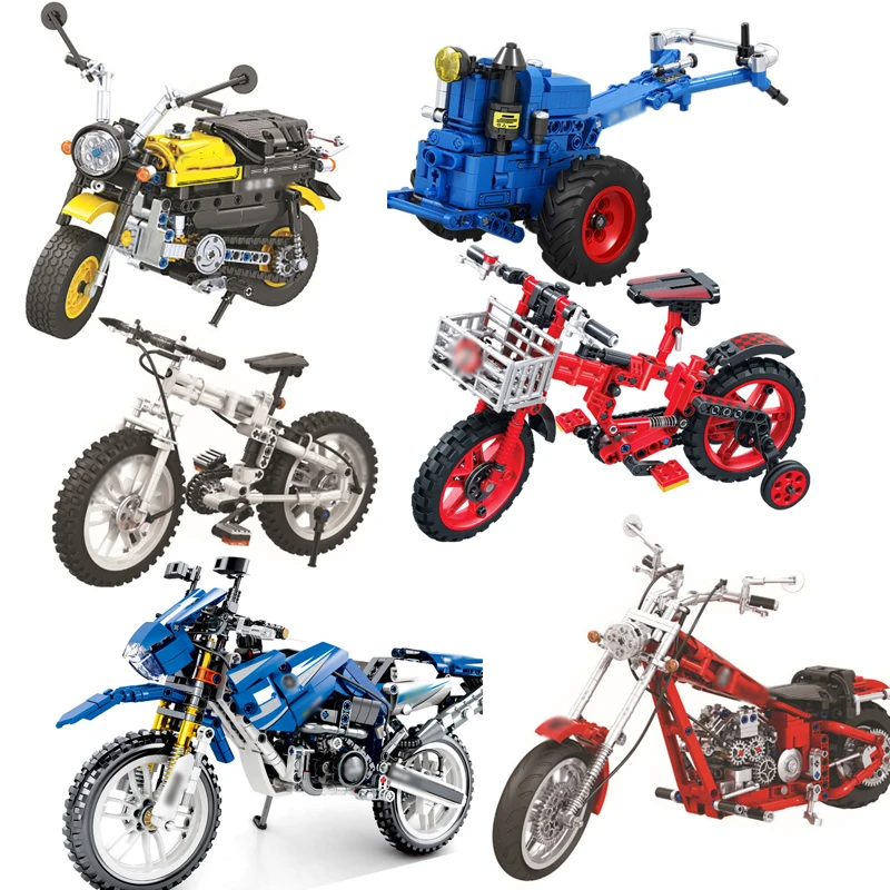 Technic Motorcycle Motorbike building block compatible Tractor Brick Model Bricks Intelligent LegoING Toys for Children gift |