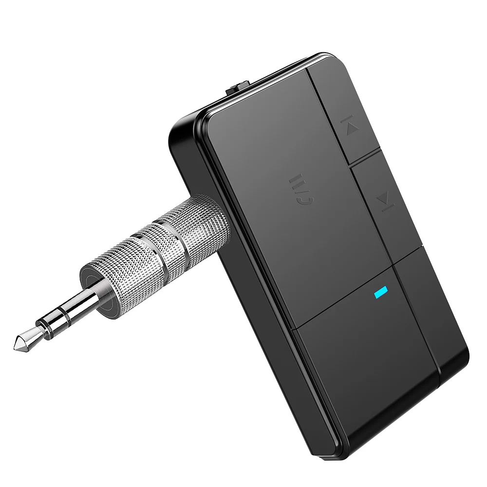 Bluetooth приемник 5,0 адаптер аудио ресивер с микрофоном Громкая связь Звонок 3,5 мм разъем Aux стерео приемник для автомобиля для динамика - Цвет: Black Receiver