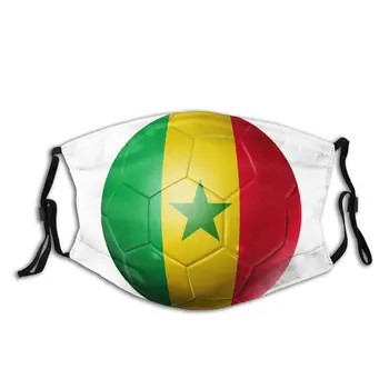 

protective mask with filter Senegal Flag (2) anti dust PM2.5 reuse adult teen child girl