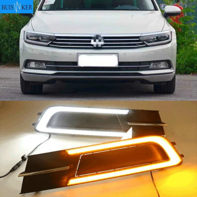 

2 шт. для Volkswagen VW Magotan 2017-2019 светодиодный ные дневные ходовые огни для Magotan светодиодный Противотуманные фары Дневные ходовые огни