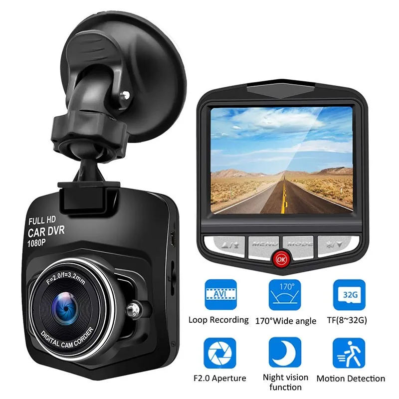 

Creative Dash Cam HD Night Vision Car DVR Camera Shield Shape 1080P 170 Degree Viewing Angle Dashcam Video Recorder Registrar