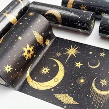 

Mengtai 12Cm Breed Constellatie Meisje Masking Washi Tape Gouden Ster Decoratieve Plakband Scrapbooking Planner Sticker Label