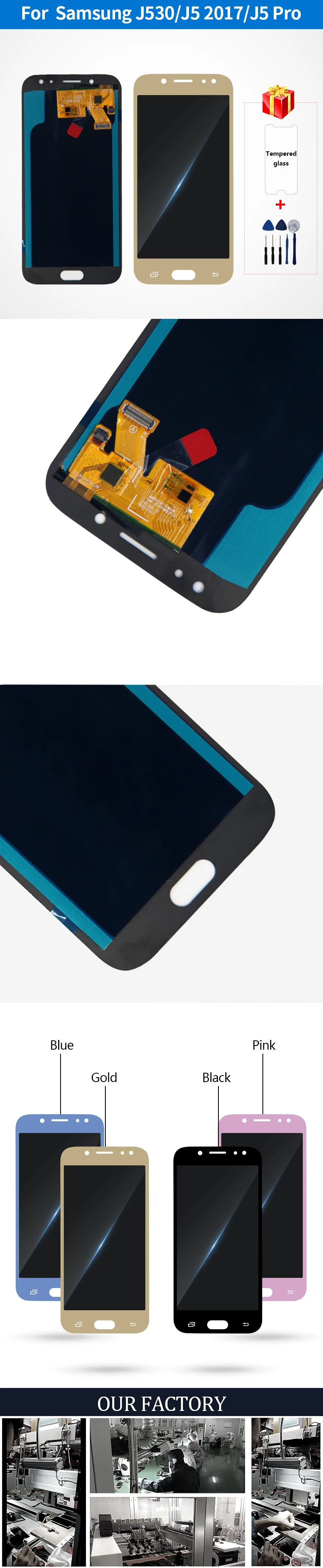5," супер AMOLED для Samsung Galaxy J5 j530 J530F J5 Pro ЖК сенсорный экран дигитайзер дисплей запасные части в сборе