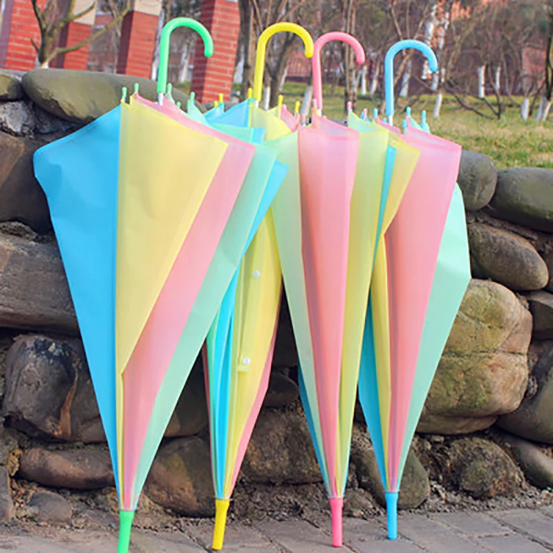 Креативный Солнцезащитный УФ зонтик многоцветный Радужный зонтик 8K прямой автоматический зонт - Цвет: Многоцветный