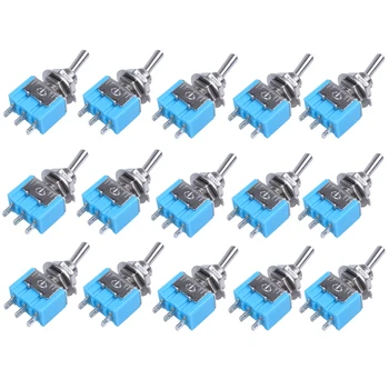 

AC 125V 6A SPDT ON-ON 3 Pin Latching Micro Toggle Switch 15 Pcs