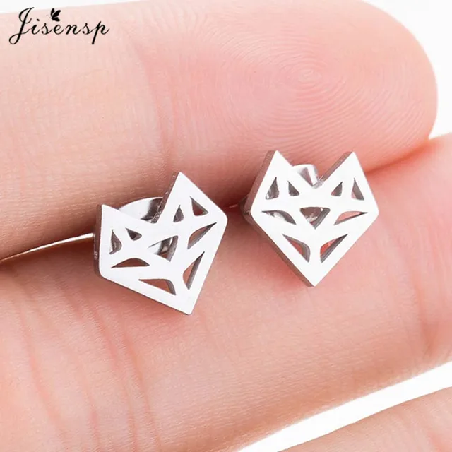 Mini Stainless Steel Earings Fashion Jewelry Small Animal Ear Studs Punk Cross Star Dragon Ballet Stud Earrings Pendientes Gifts GED116