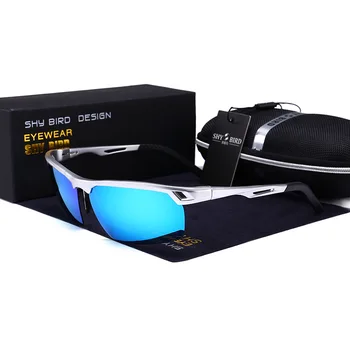 

New SHYBIRD Square Sunglasses Men Classic Half Frame HD Polarized Sunglasses Vintage Brand Designer Ladies / Men's Universal