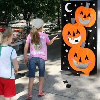 

Funny Play Bean Toy Game Halloween Bean Bags Tossing Throwing Bag for Adults Children Outdoor Halloween Party Carnival Games Toy