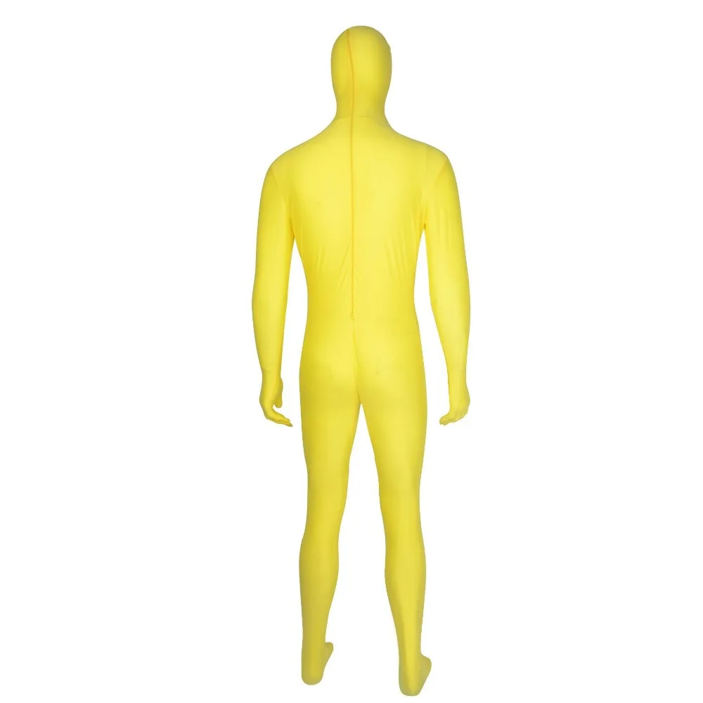 Green Black Yellow Purple Zentai Suit Adults Lycra Second Skin Tights Full Bodysuit Halloween Cosplay Costumes Free Shipping