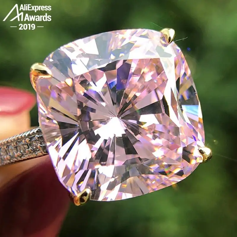 Не поддельные 14*14 мм Алмазное кольцо с подушкой S925 Стерлинговое серебро изысканные свадебные Цитрин Сапфир Аметист рубиновый цветной брилл... Не поддельные 14*14 мм Алмазное кольцо с подушкой S925 Стерлинговое серебро изысканные свадебные Цитрин Сапфир Аметист рубиновый цветной брилл...