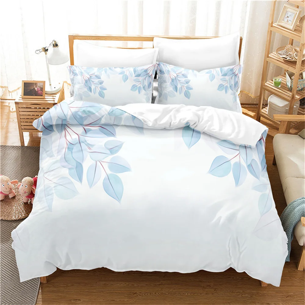 Chickwin Juego De Ropa De Cama De 4 Piezas, 3D Microfibra Cómodo Juego De Fundas De Edredón Con Funda Nórdica Y Funda De Almohada Y Sábana Encimera ( 200x200cm,Color H
