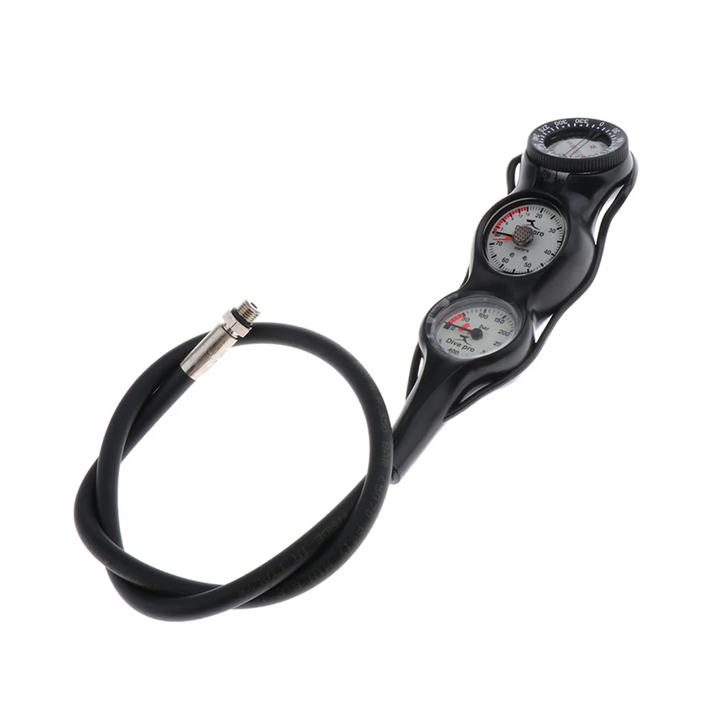 

Diving Console Scuba Dive Pressure Gauge 400 Bar Depth Checker and Compass