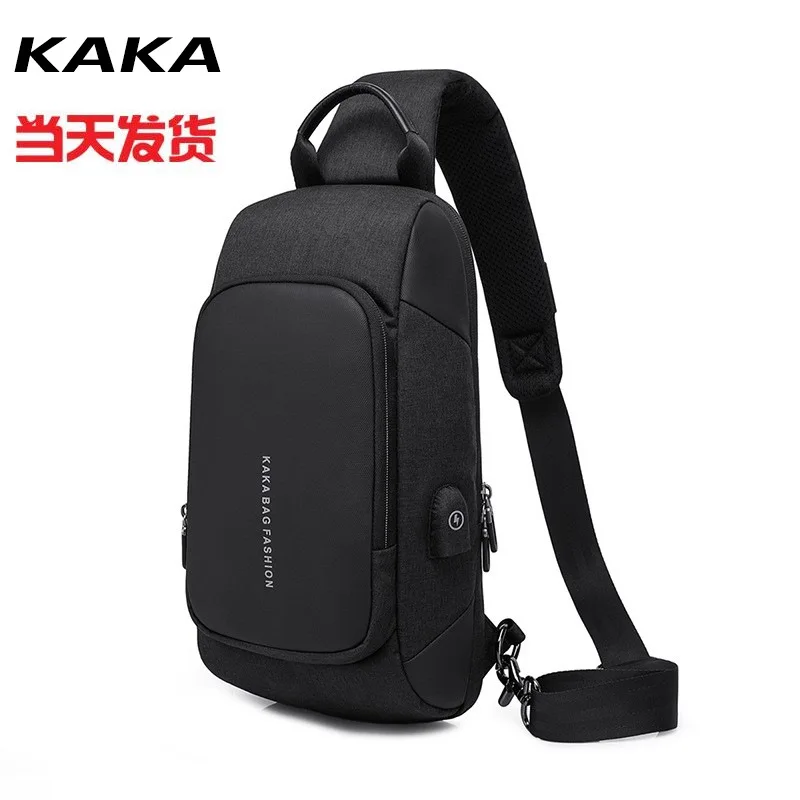 

2019 New Products Men Chest Pack Korean-style Fashion Single-shoulder Crossbody Bag Western Style Bag Charging Chest Pack