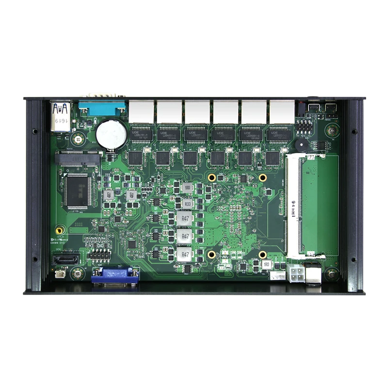 Мини ПК Intel Celeron 3955U 3855U i3-7100U 6 LAN Intel 211AT Gigabit Ethernet 2* USB 3,0 VGA RS232 брандмауэр маршрутизатор Pfsense AES-NI