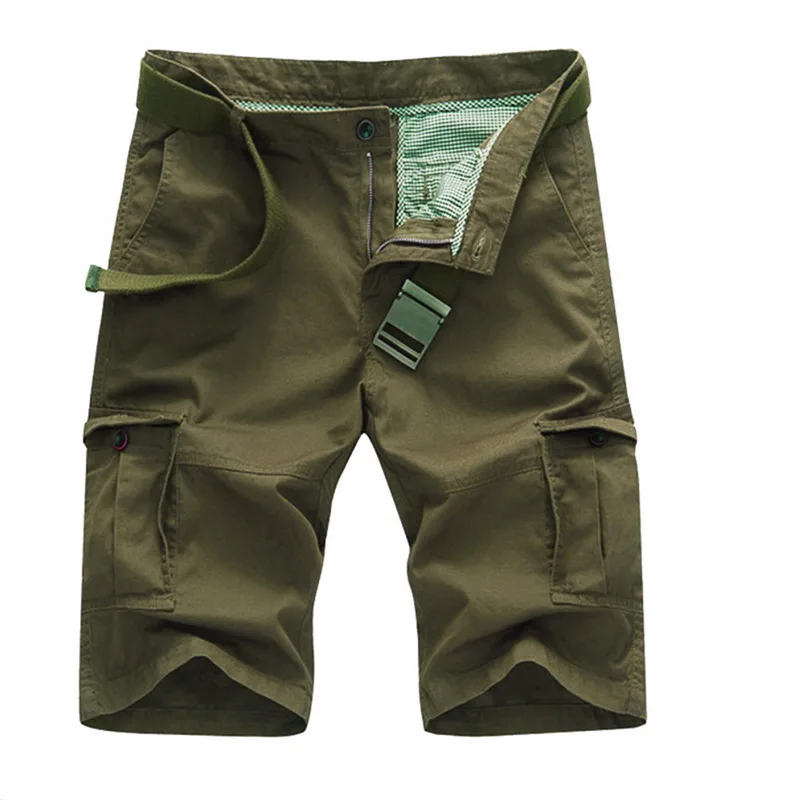 Мужские свободные спортивные шорты Карго для бега, мужские камуфляжные военные шорты, плюс размер, шорты для тренировок, хип-хоп повседневные мужские шорты - Цвет: army green 2