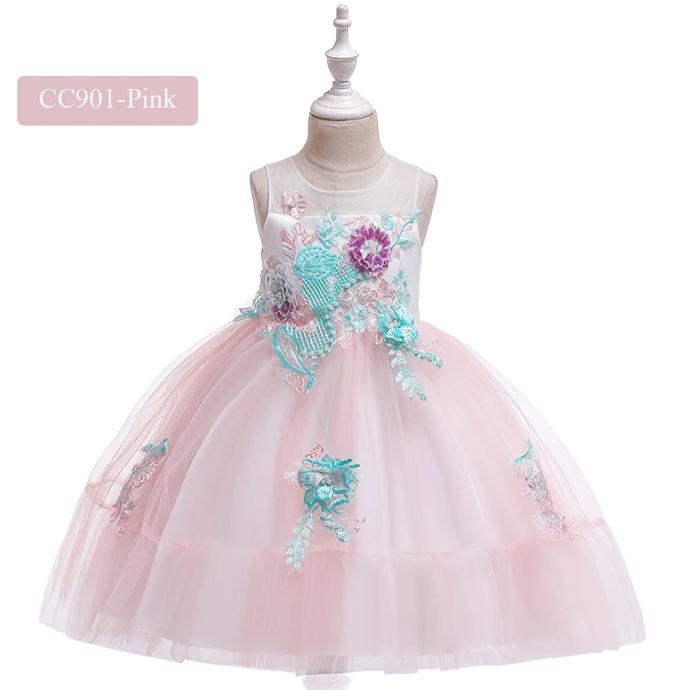 Vgiee/платье принцессы; платья для маленьких девочек; костюм принцессы; Одежда для маленьких девочек; Детские платья для девочек 3 лет; CC899 - Цвет: Pink