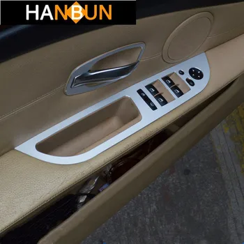 

Car Styling Door Armrest Panel Window Glass Button Decoration Frame Cover Trim Sticker For BMW 5 Series E60 Interior Accessories