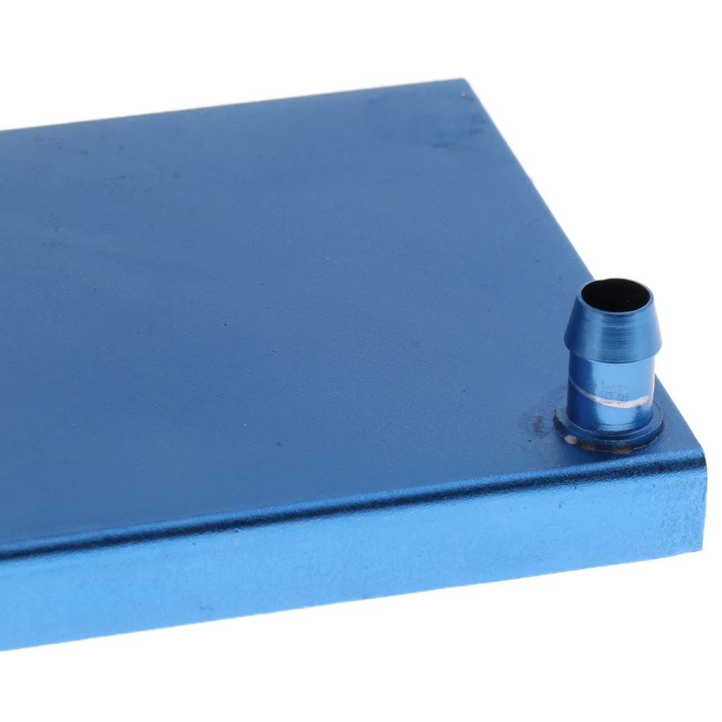 Aluminum Water Cooling Block Up for CPU Graphics Radiator Heatsink 80x80mm Blue