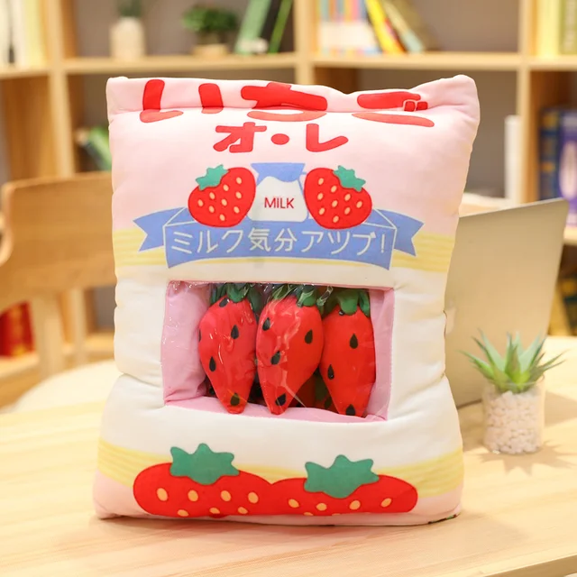 50cm Plushie Bag Pudding Toys Mini Animals Doll Sakura Bunny Hamster Penguin Avocado Strawberr Soft Plush Cushion  Kid Girl Gift