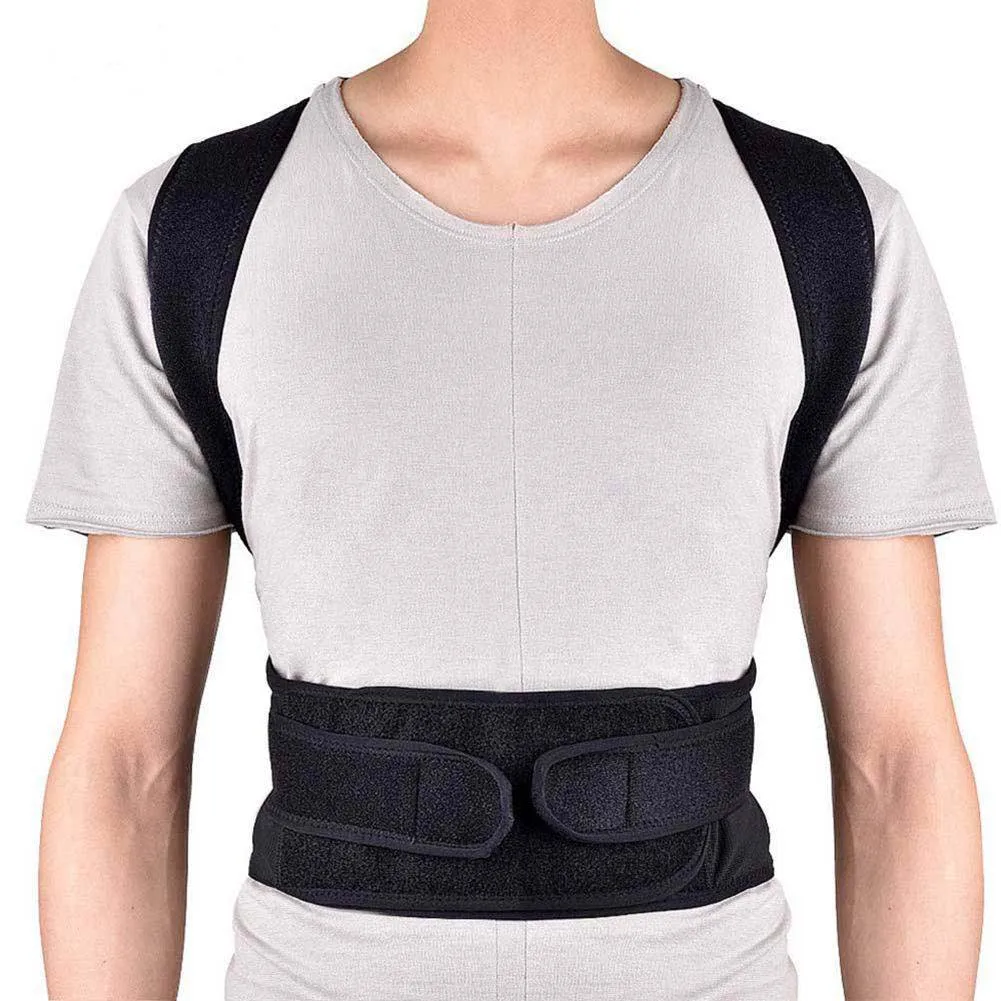 Goedkoop 4XL Bovenste Rugpijn Relief Houding Corrector voor Mannen Body Shapers Schouder Ondersteuning Riem Volwassen Kids Spine Protector Lumbale Braces