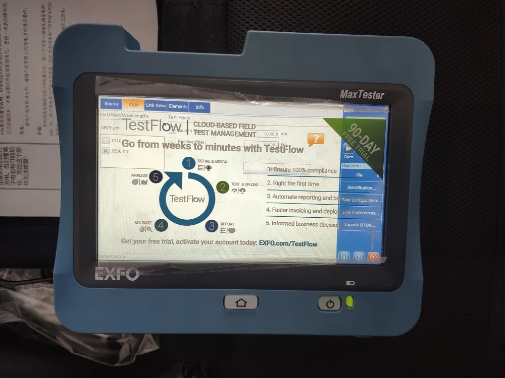 EXFO OTDR MaxTester-720C-SM-1310/1550dB-35/36dB сенсорный экран MAX720C ...