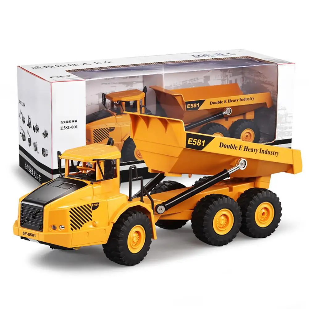 

Toy Car Model - Large Remote Control Articulated Dump Truck Transportation Model Car Engineering Large Truck Tipping Bucket Car