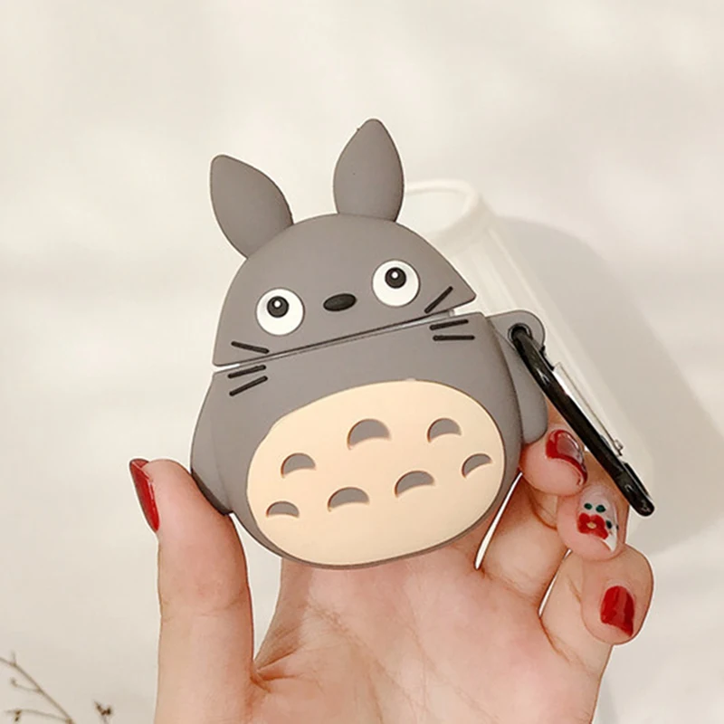 Nette Cartoon 3D Tier Silikon Headset Bluetooth Headset Set Für iPhone AirPods 1 2 Lade Headset Fal